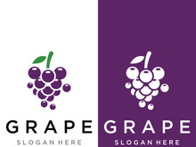 Natural organic grapes logo design for business,wine shop, organic.
