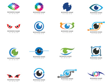 Eye care logo vector preview picture