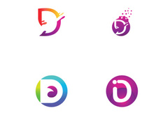 The geometry of the initial logo letter D. Logo design with a minimalist and elegant style. Logo for companies and initials.