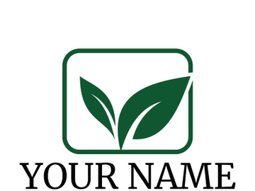 Green leaf logo design vector illustration preview picture
