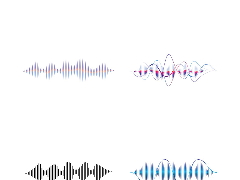 Sound waves vector illustration design template