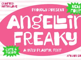 Angellin Freaky - A Ugly Playful Font preview picture