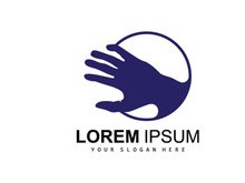 Hand Logo, Teamwork Vector Design