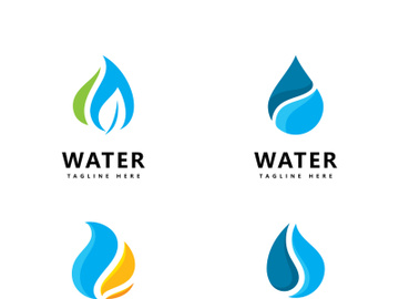 Blue Water Drop Logo Icon Vector Design preview picture