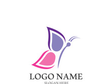 Butterfly logo icon vector design illustration