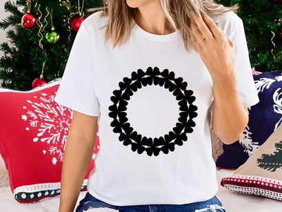 Black floral lace seamless pattern border vector design