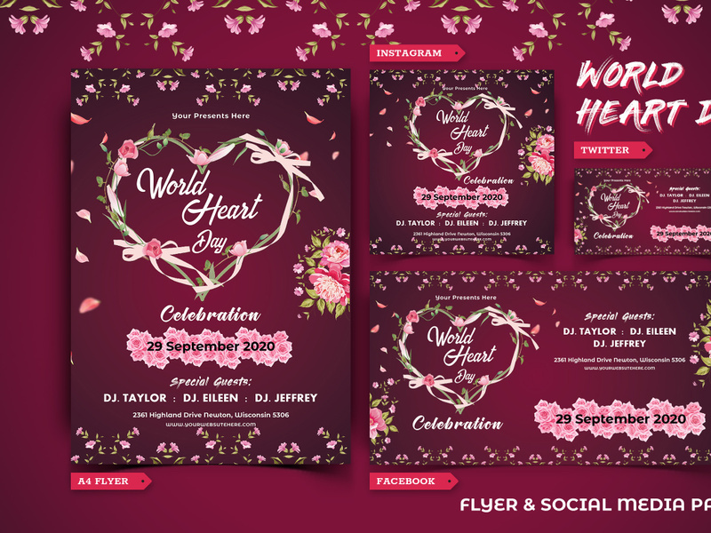World Heart Day Flyer & Social Media Pack