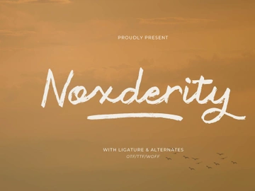 Noxderity Brush Font preview picture