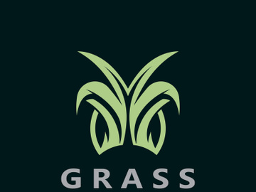 Grass logo image plant nature logo design template vector preview picture