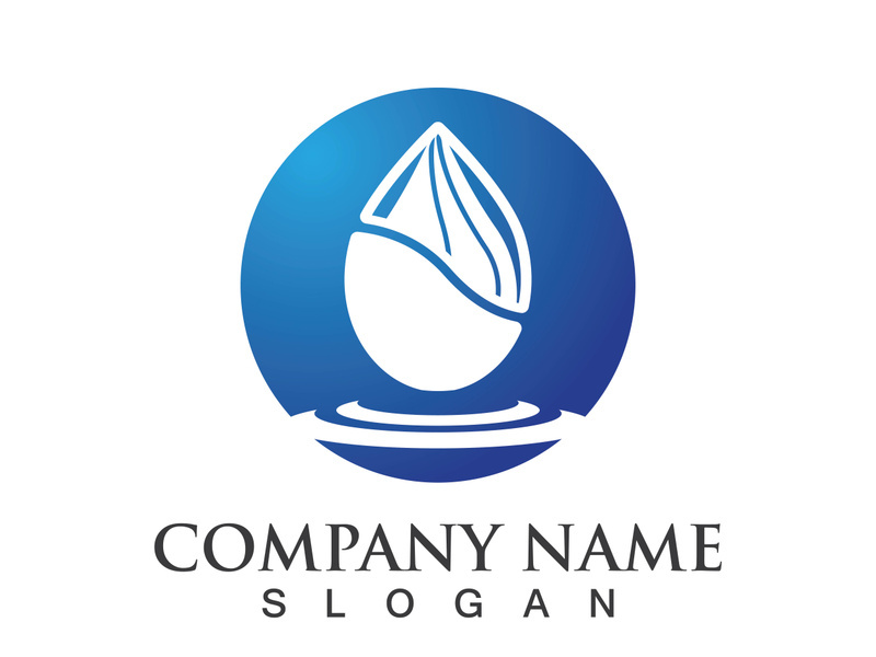 Blue water drop vector logo icon illustration images