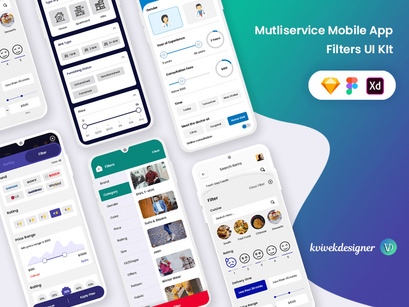Multiservice Mobile App Filters UI Kit