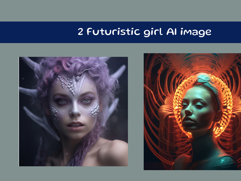 Futuristic girl AI image