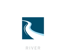River logo vector icon illustration design