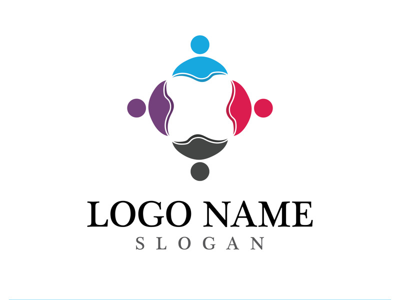 Community logo and symbol vector icon template