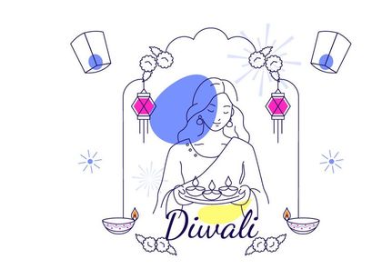 8 Diwali Vector Illustration