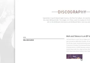 Website concept for musicians