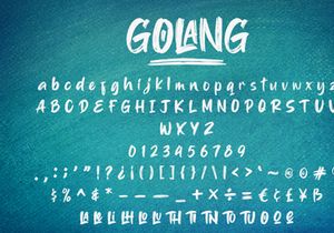Golang - Modern Brush Font