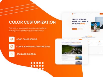 Denvikel - Travel blog design template PSD