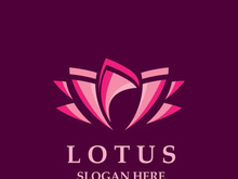 Floral Lotus line art beauty simple and modern logo template vector