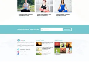 Yoga And Fitness  PSD Template