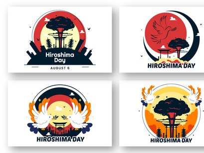 10 Hiroshima Day Illustration