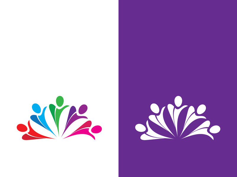 Community, network and social icon design template