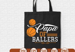 papa of ballers t shirt Design