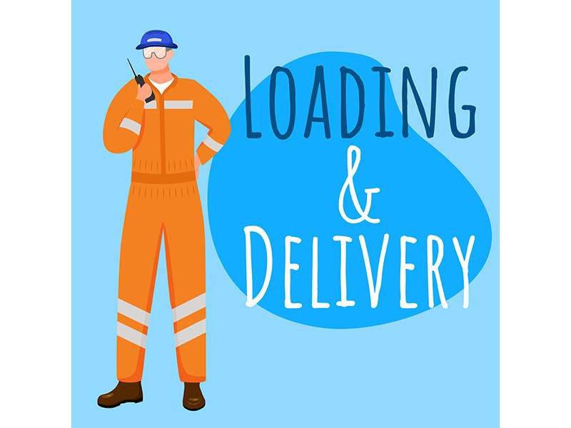Loading and delivery social media post mockup