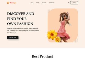 Rum go-Fashion landing page design