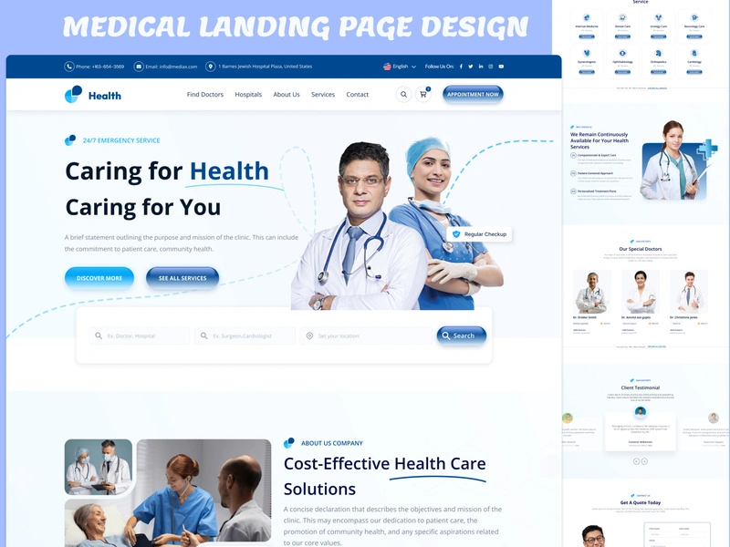 Medical Landing Page Design