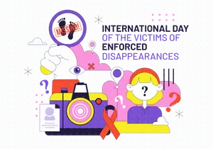 10 Victims of Enforced Disappearances Day Illustration