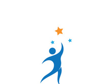 People star logo design to achieve a success or dream.
