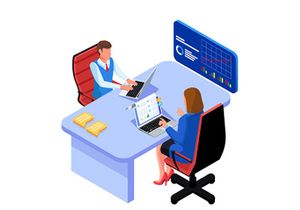 Set of Isometric Business People V2