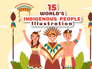 15 Worlds Indigenous Peoples Day Illustration preview picture