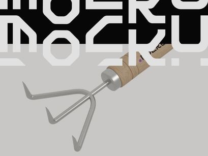 Hand Garden Fork Mockup