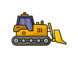 Illustrated bulldozer preview picture