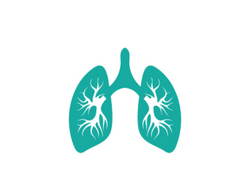 Lung icon logo for medical design preview picture