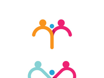 Community and adoption care Logo vector icon template preview picture