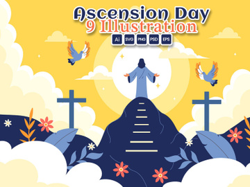 9 Christian Ascension Day Illustration preview picture