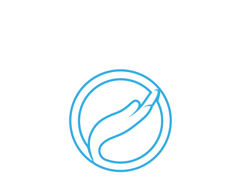 hand care logo and symbol vector