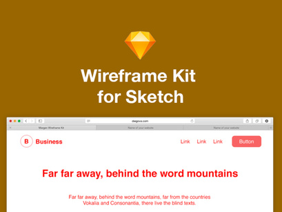 Margen Wireframe Kit for Sketch