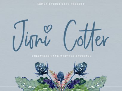 Jioni Cotter | Handwritten Font