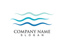 Wave water beach logo