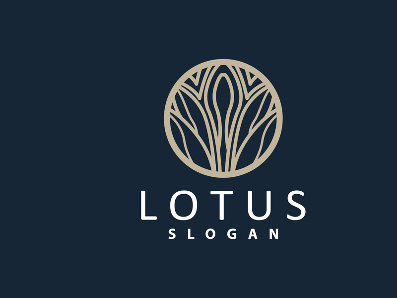 Lotus logo vector flower garden design simple elegant minimalist illustration template