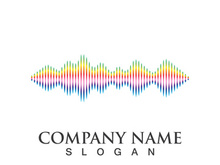 Sound waves vector illustration design template