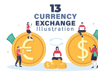 13 Currency Exchange Services Illustration