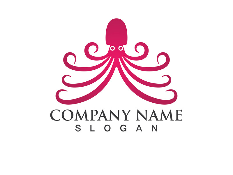 Octopus logo vector design symbol