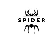 Spider Logo, Insect Animal Vector, Premium Vintage Design