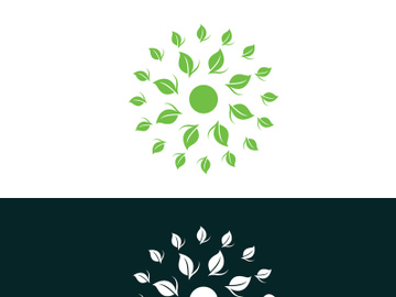 nature leaf logo, environment logo , ecology logo template preview picture