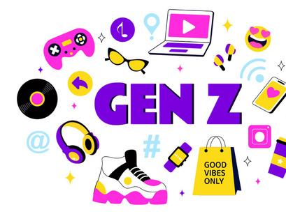 10 Gen Z Lifestyle Vector Illustration
